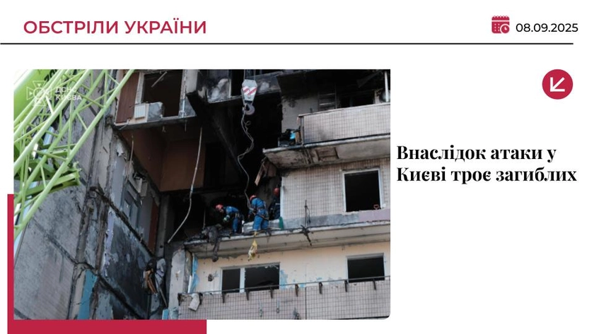 У Києві збільшилася кількість загиблих внаслідок удару 7 вересня