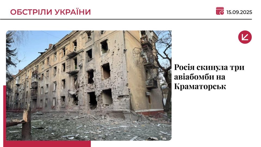 Росія вдарила трьома авіабомбами по центру Краматорська: є поранені