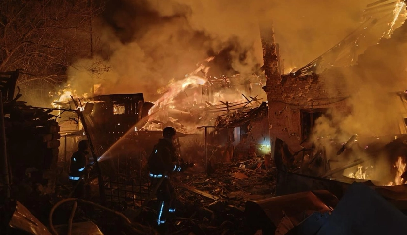 Russian Strikes Kill 1 in Zaporizhzhia, Cut Power in Sumy, Hit Kyiv Region With Double Drone Attack