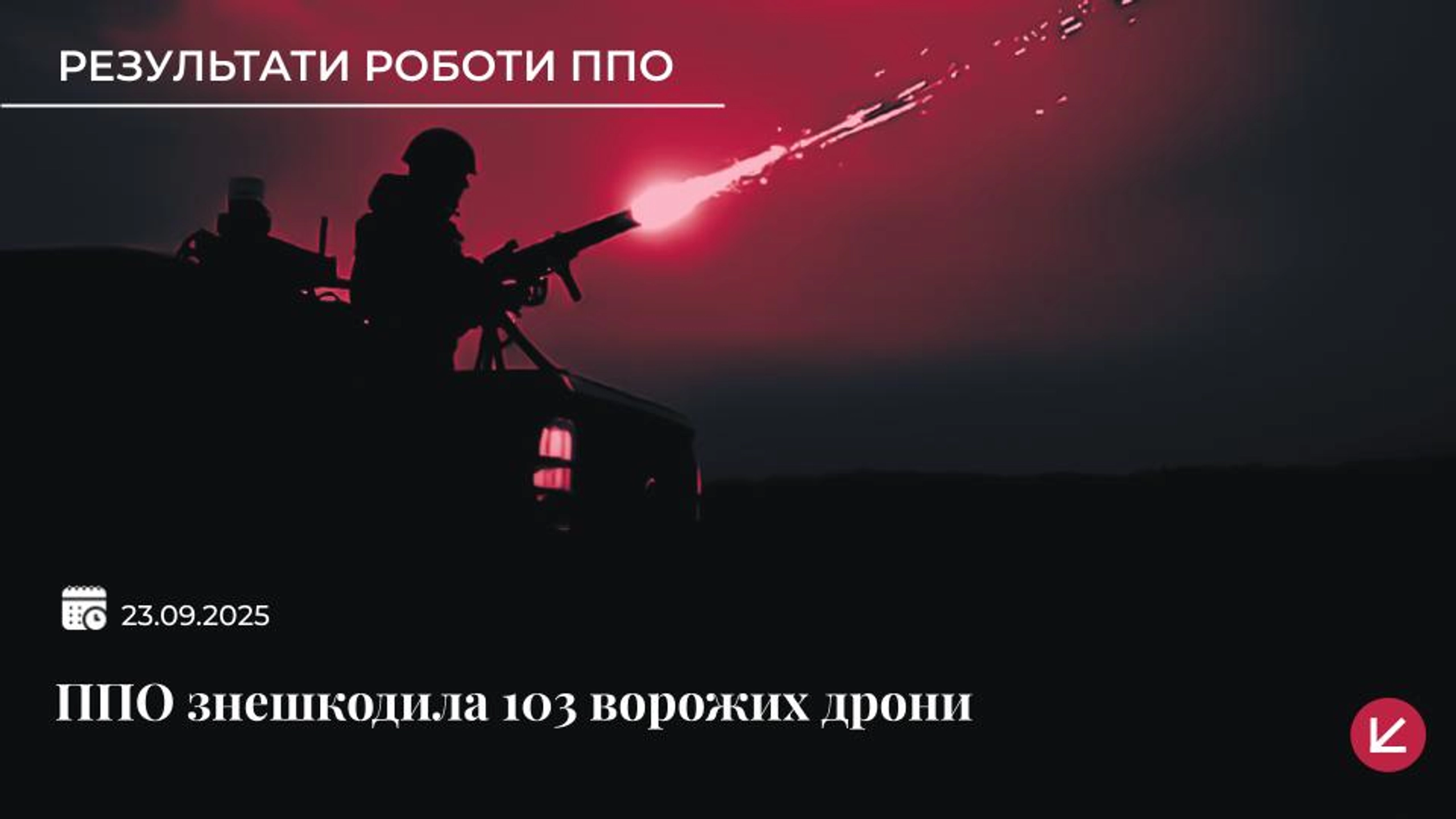 ППО України знешкодила вночі 103 із 115 російських дронів