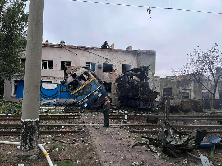 Drone Strikes on Ukraine: Odesa Rail Depot Ablaze, Chornobyl NPP in Blackout