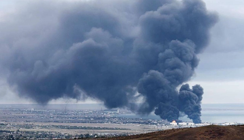 Russian Authorities Erase Massive-Fuel-Tank-Farm, Visible-From-Space Fire From Crimea News