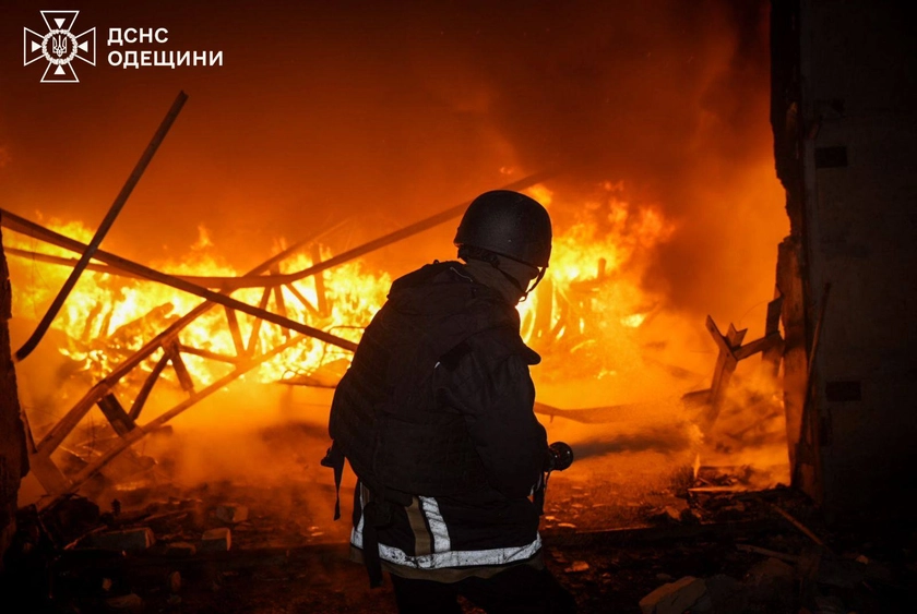 Drone Strike Sparks Massive Fire at Clothing Warehouses in Odesa Region