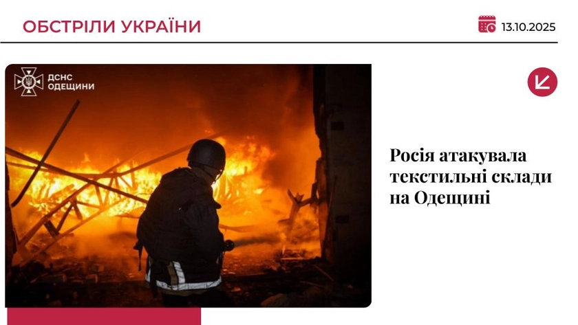 Росія вночі вдарила по текстильних складах на Одещині: є постраждалий