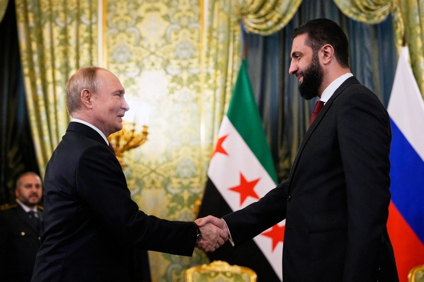 Syria’s al-Sharaa Seeks Reset in Russia Relations in Putin Meeting