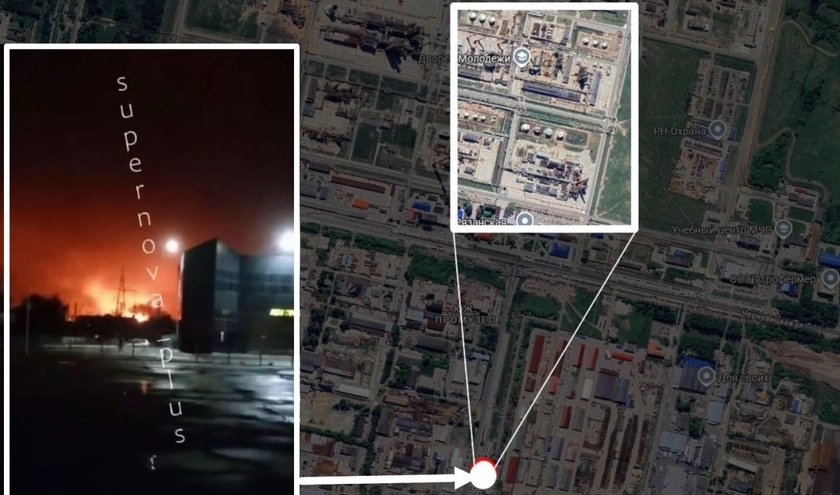 Third Time’s a Charm: Ryazan Oil Refinery Burns Again After Reported Drone Attack