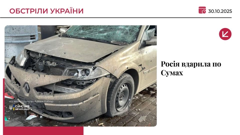 Армія РФ вдарила по Сумах: уражено цивільну інфраструктуру, є постраждалі