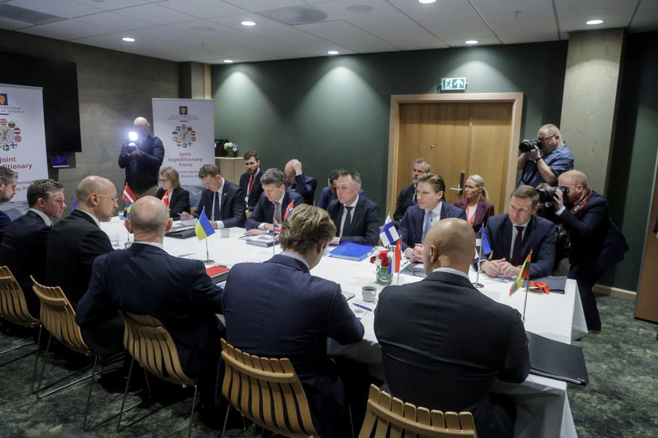 Representatives from Ukraine,the United Kingdom, Denmark, Estonia, Finland, Iceland, Latvia, Lithuania, the Netherlands, Norway, and Sweden for Joint Expeditionary Force (JEF). (Photo: Denys_Smyhal / Telegram)