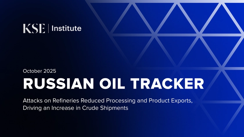 KSE Russian Oil Tracker: Russia’s Oil Revenues Decline, Crude Trades Above Price Cap