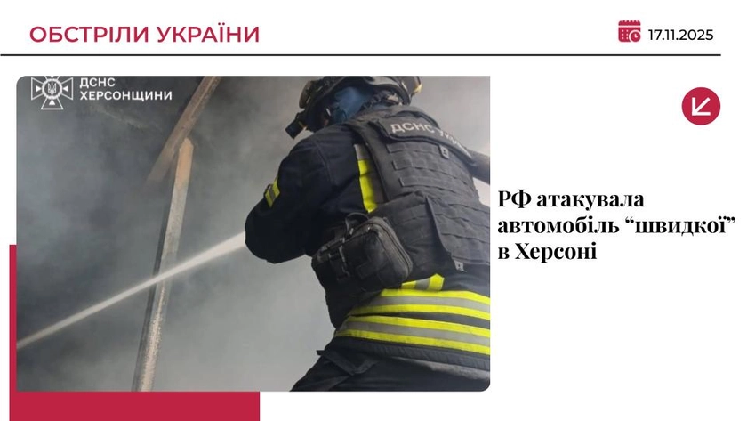 Росіяни дроном атакували “швидку” в Херсоні: поранені водій і фельдшер
