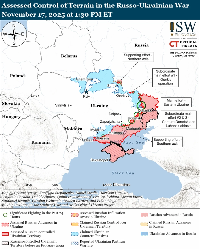 ISW Russian Offensive Campaign Assessment, November 17, 2025