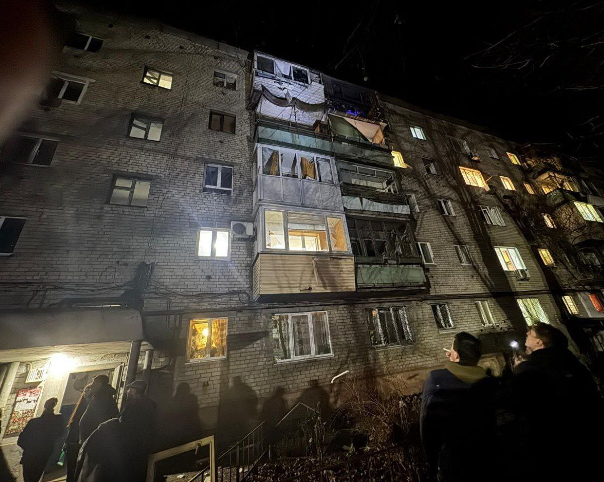 Russian Drone Strike Triggers Fires in Dnipro Residential Building, Injuries Reported