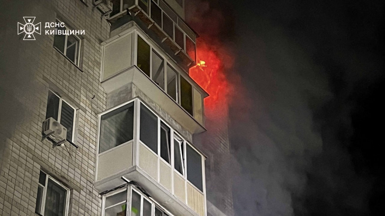 Russian Drone Tears Through High-Rise Near Kyiv as UAVs Hit Multiple Regions