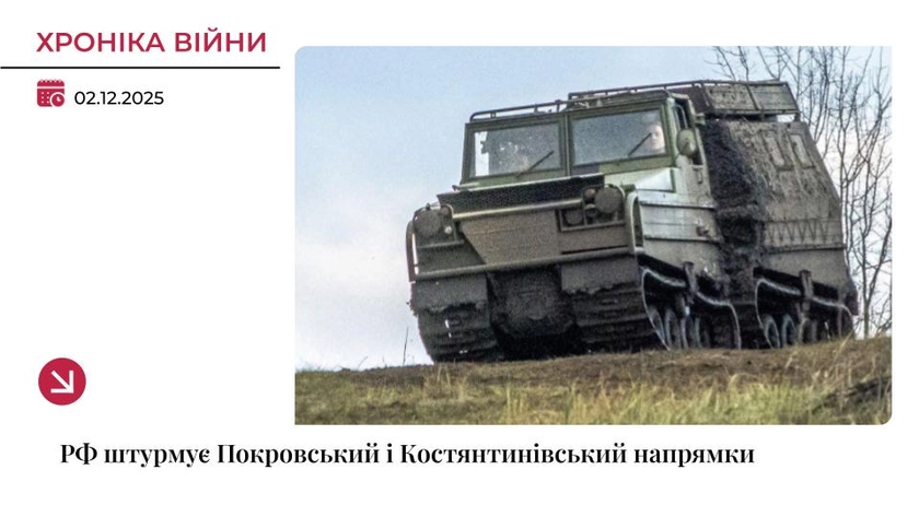 Хроніка війни: РФ проводить штурми на Покровському та Костянтинівському напрямках