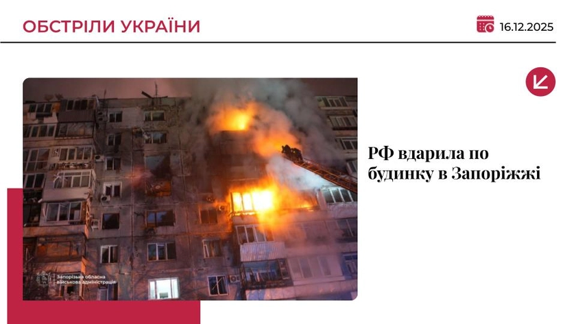 Росія вдарила “Шахедом” по багатоповерхівці в Запоріжжі: є постраждалі