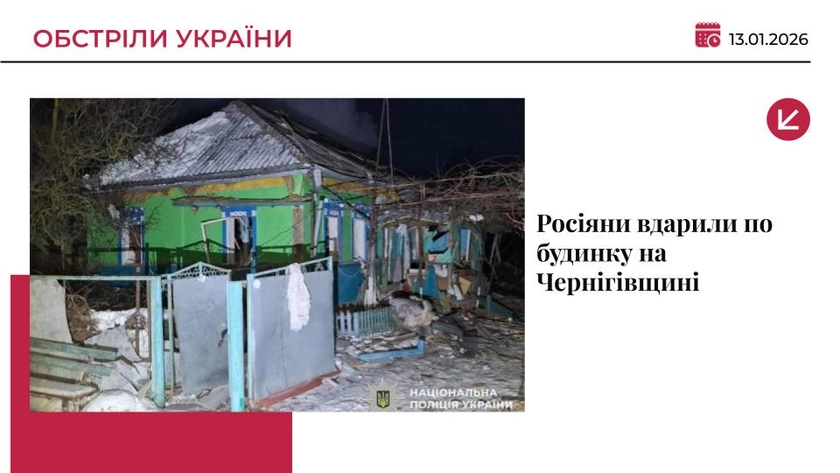 На Чернігівщині дрон “Герань” поцілив у житловий будинок: є поранені