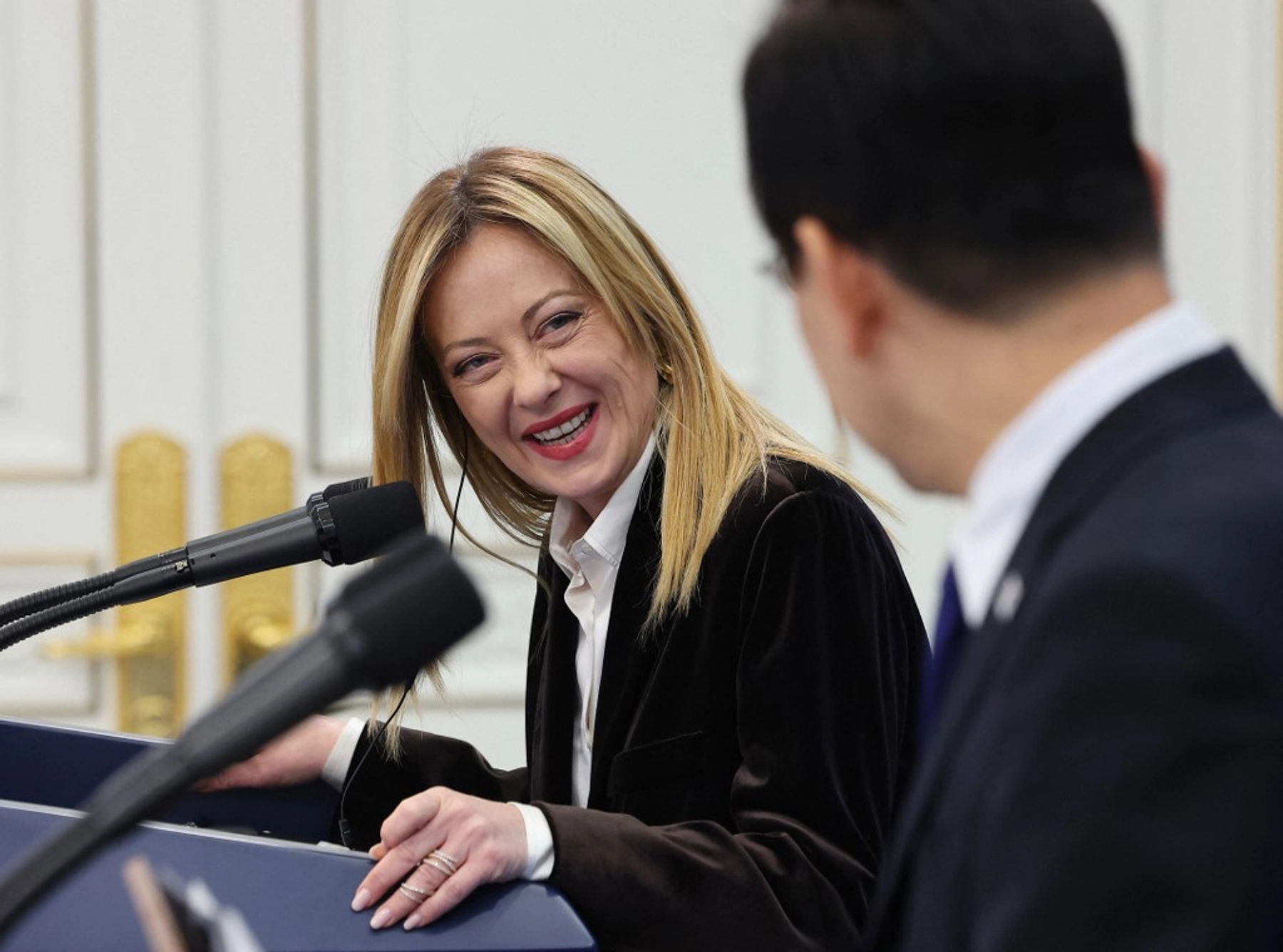 Italy's PM ans S Korea's Presidend