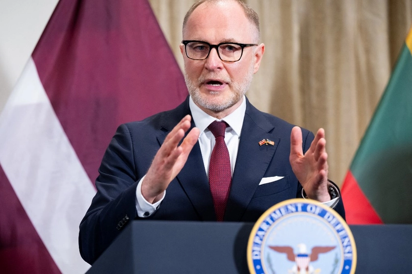 Latvia’s Defense Minister Steps Down After Ukrainian Drones Hit Oil Tanks