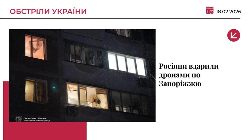 Росіяни вдарили дронами по будинках у Запоріжжі: є загибла і поранені