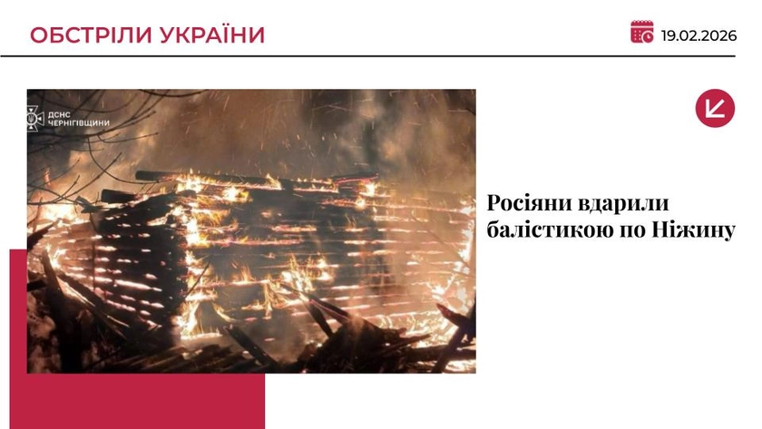 Росіяни атакували балістикою цивільну інфраструктуру Ніжина: є поранений