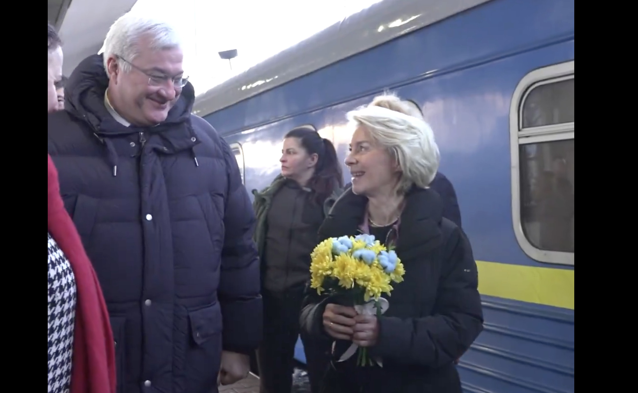 EU Commission Chief Ursula von der Leyen Arrives in Kyiv for War Anniversary