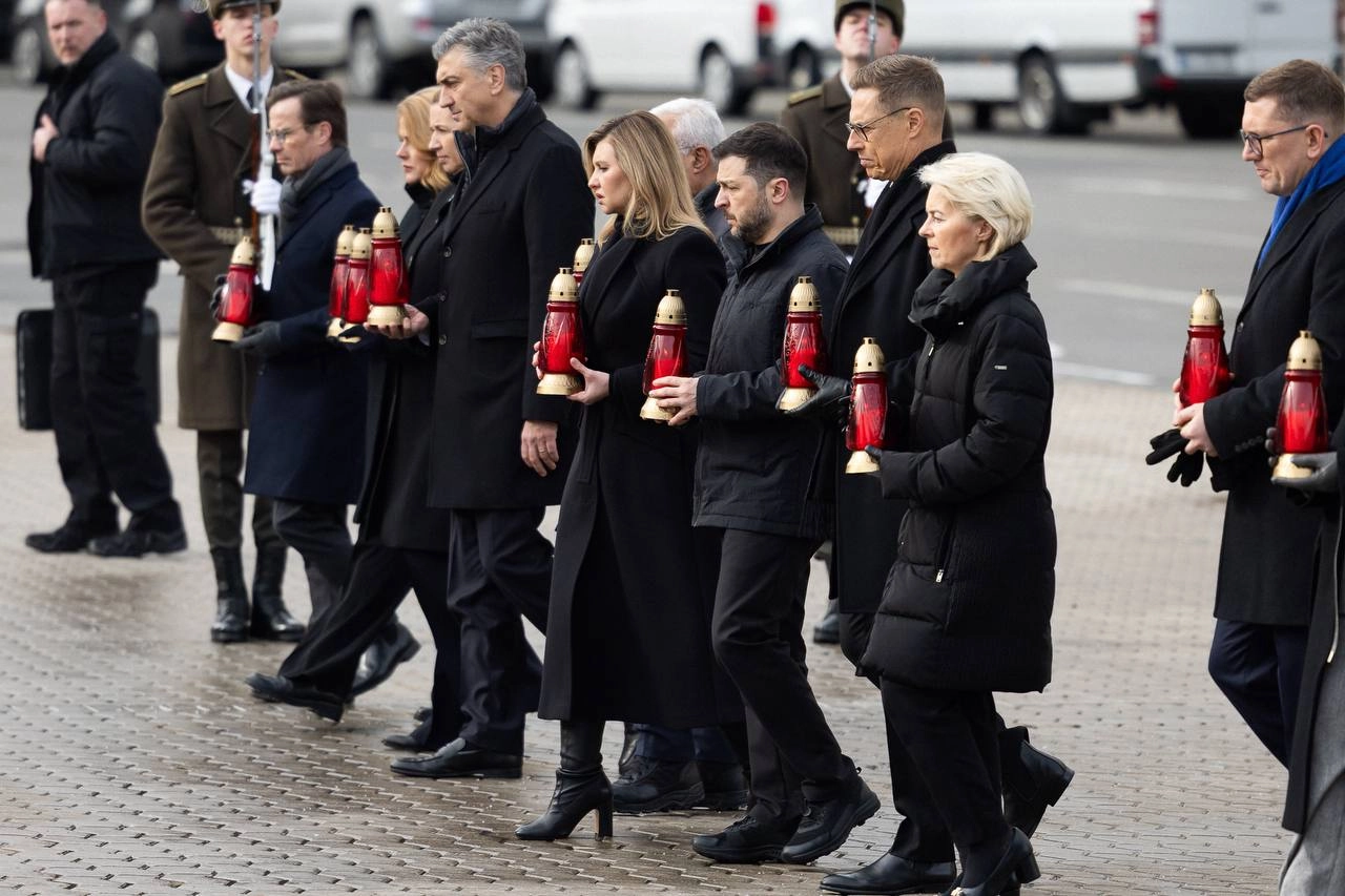 Night Train to Kyiv: Air Space Closed, European Leaders Roll in For War Anniversary