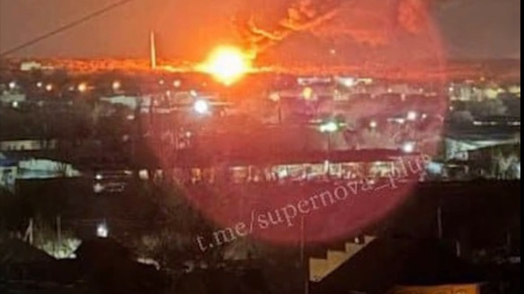 Ukrainian Drone Units Strike Oil Depot in Occupied Luhansk