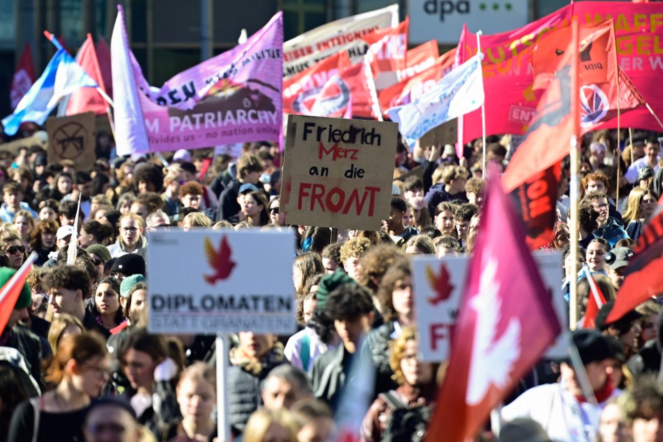 German School Students Rally Against Army Recruitment Drive