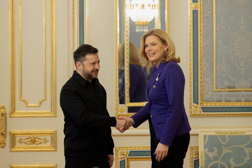 President of Germany’s Bundestag Meets With Zelensky in Kyiv