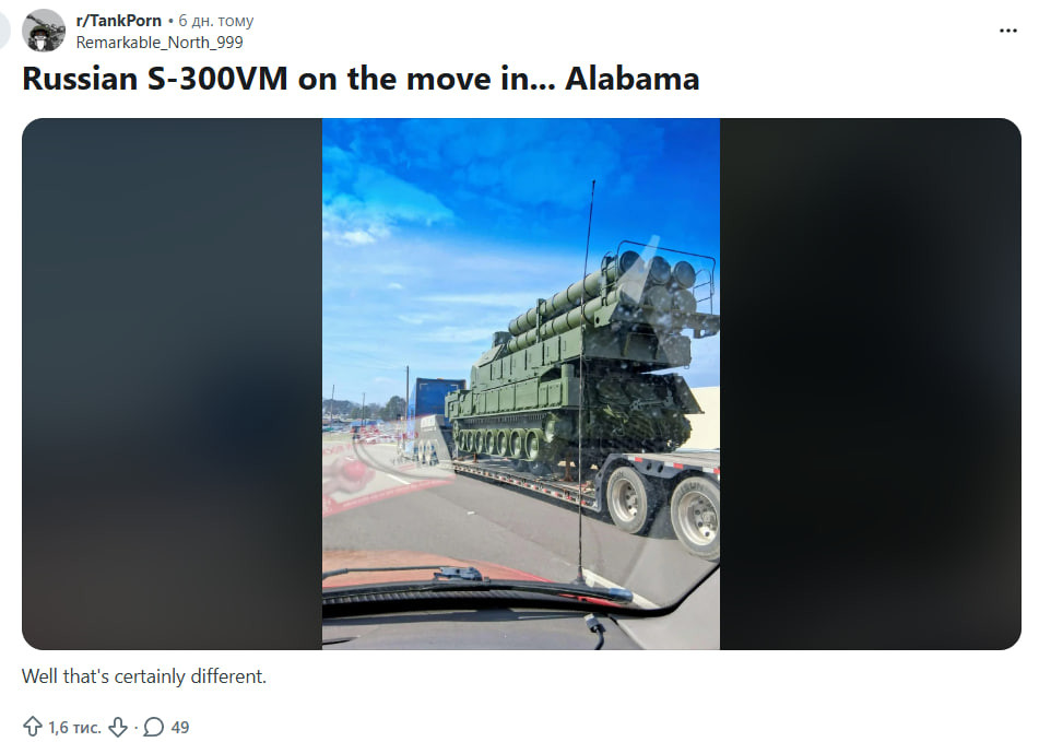 Russian Buk-M3 Air Defense System Spotted in Alabama, US