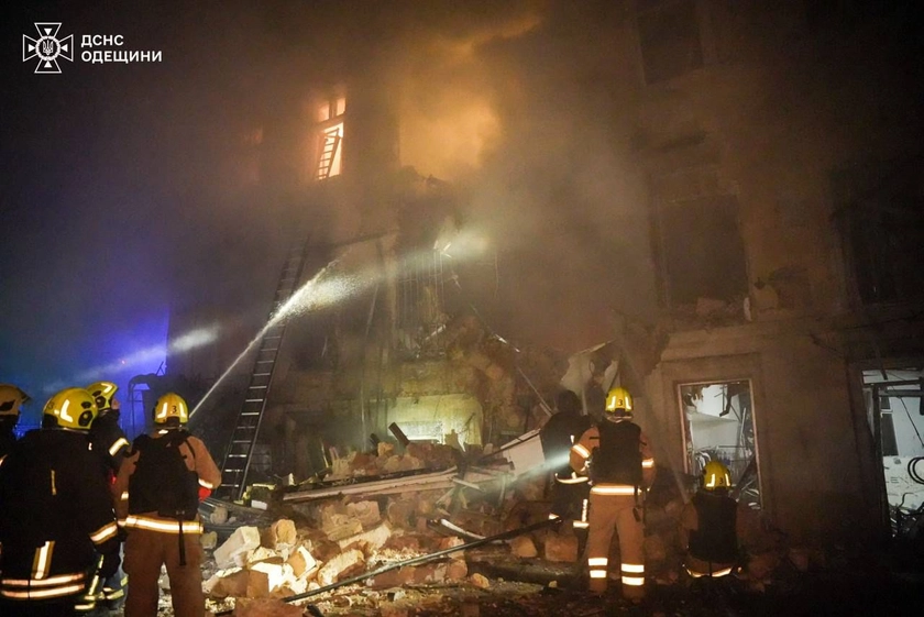 Russian Drone Strike Hits SBU Site in Lviv, Damages Dozens of Buildings in Odesa