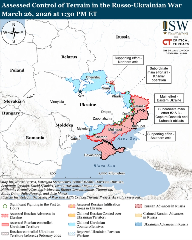 ISW Russian Offensive Campaign Assessment, March 26, 2026