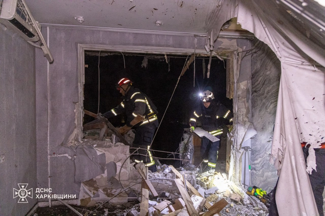 Missile, Drone Strike Hit Kharkiv Apartment Block, Injure 8