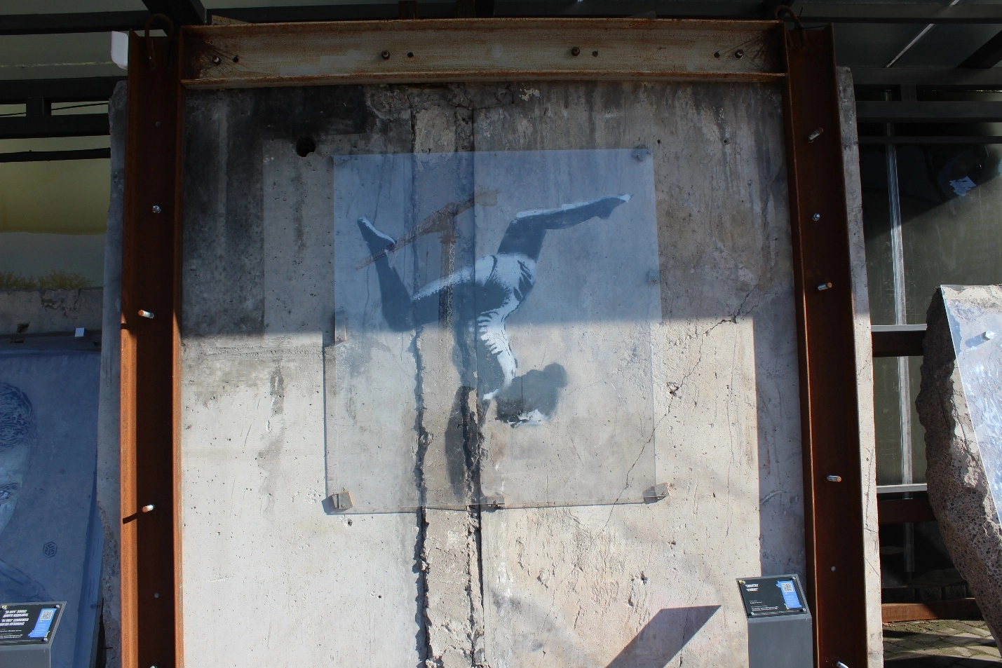 “The Gymnast” by artist Banksy (Photo by Sergii Kostezh / Kyiv Post)