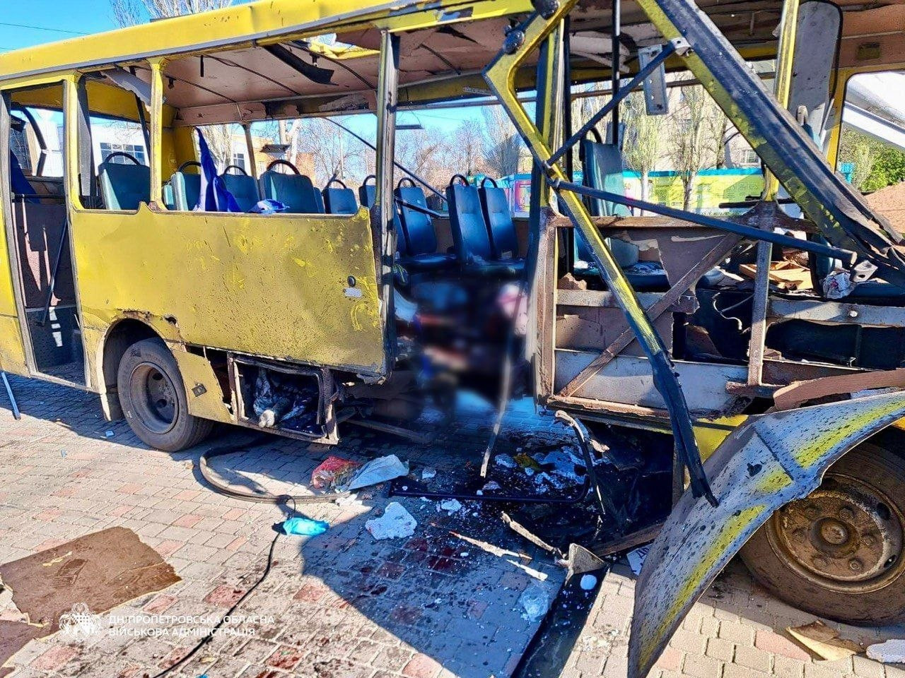 Russian Drone Strike on Bus in Nikopol Kills 4, Injures 16