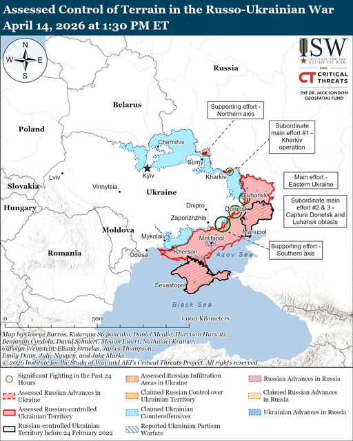 ISW Russian Offensive Campaign Assessment, April 14, 2026