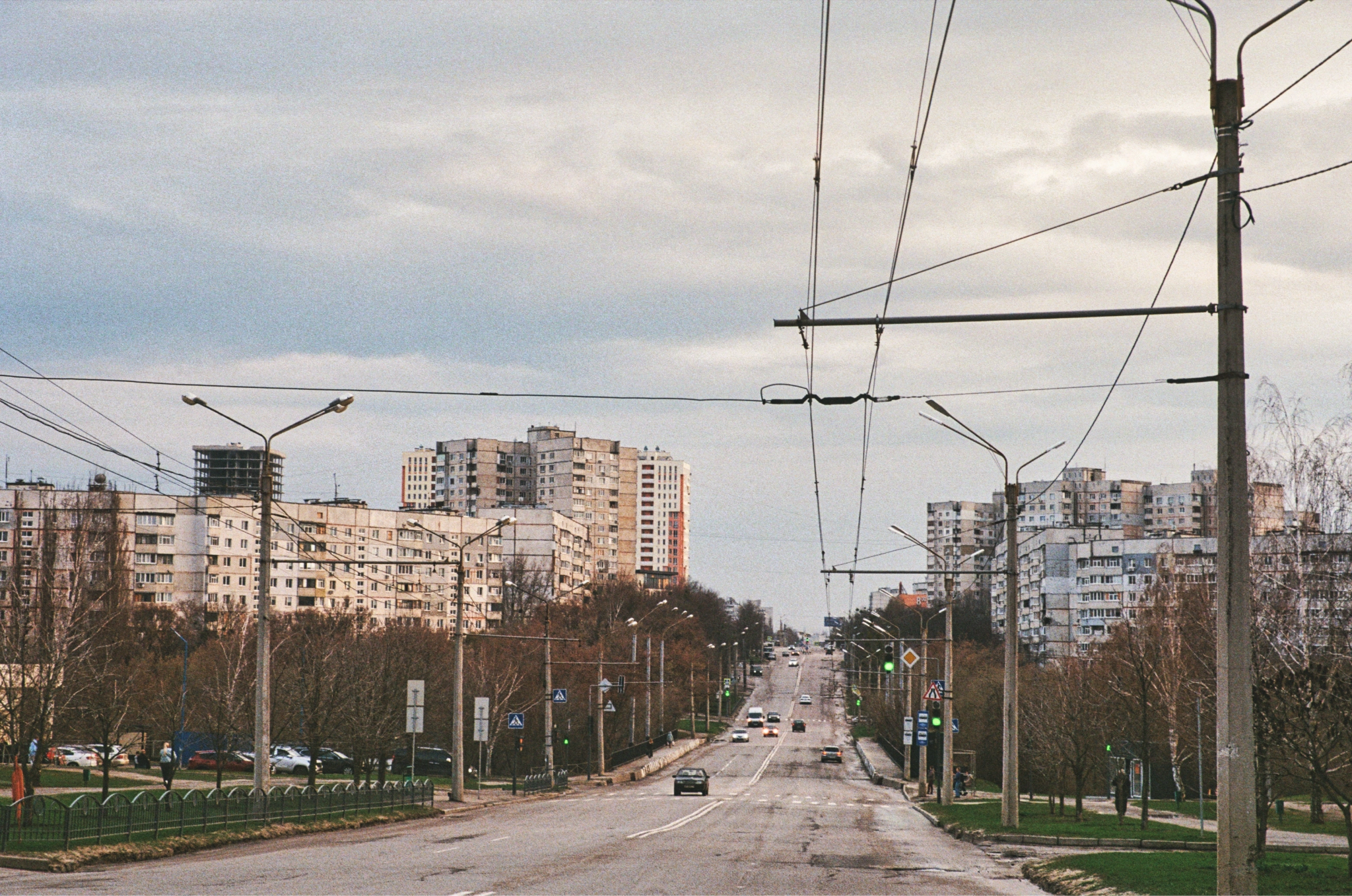 Saltivka district, a residential area of Soviet-era apartment blocks in Kharkiv, April 2026. (Photo by Korbinian Leo Kramer)