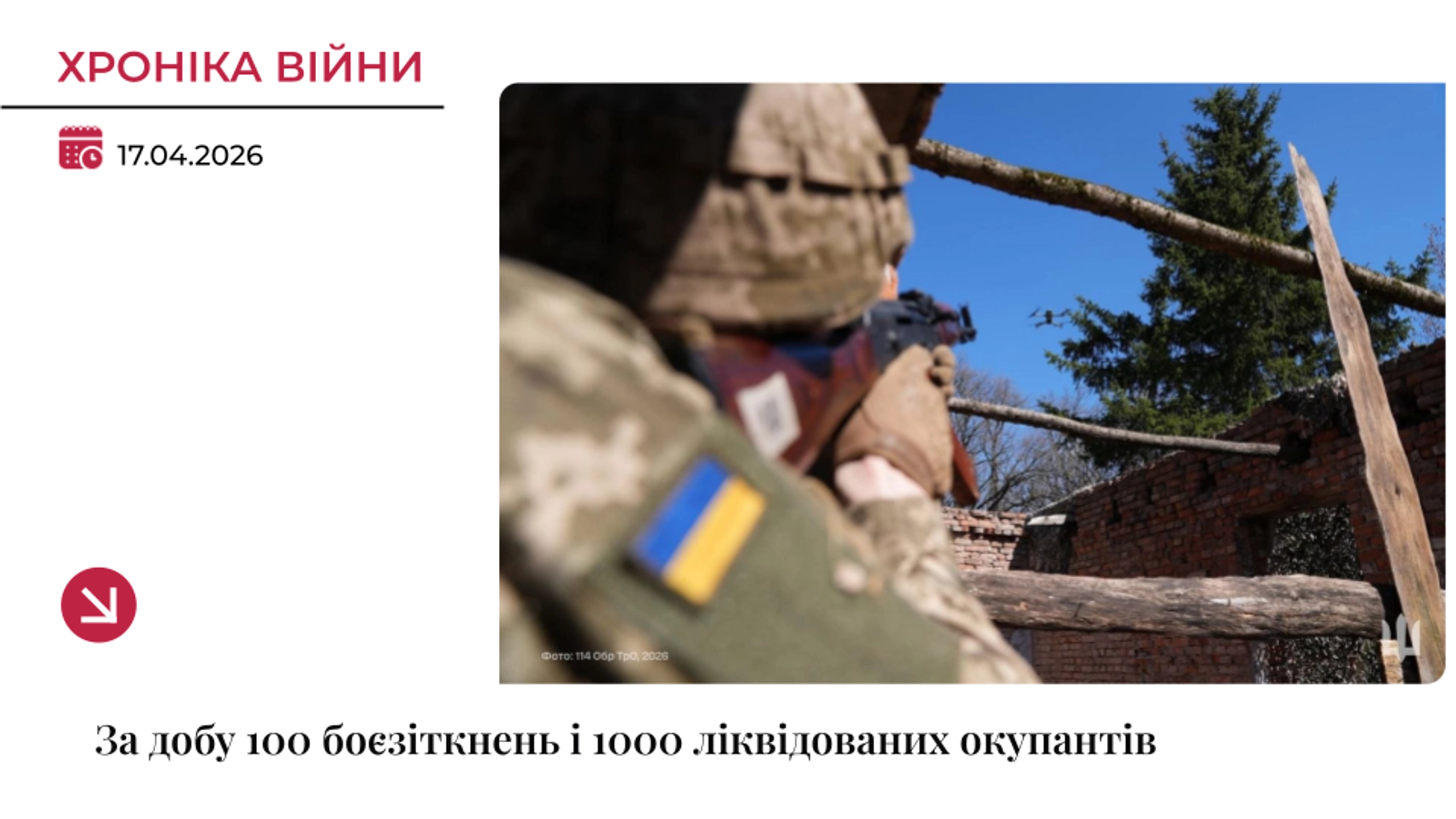 Хроніка війни: 100 боєзіткнень і 1000 ліквідованих окупантів за добу