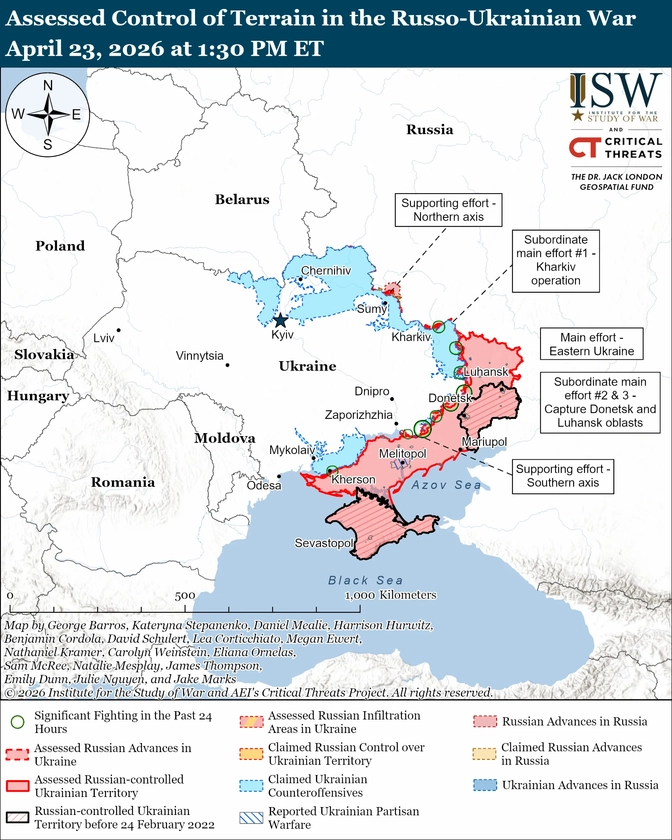 ISW Russian Offensive Campaign Assessment, April 23, 2026