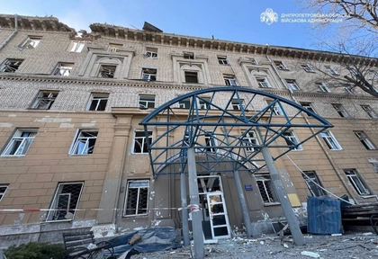 Russian Strike Hits University Dormitory in Dnipro, Injuring Two