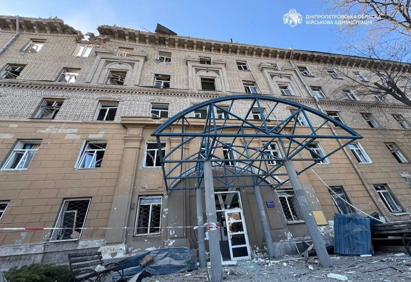 Russian Strike Hits University Dormitory in Dnipro, Injuring Two