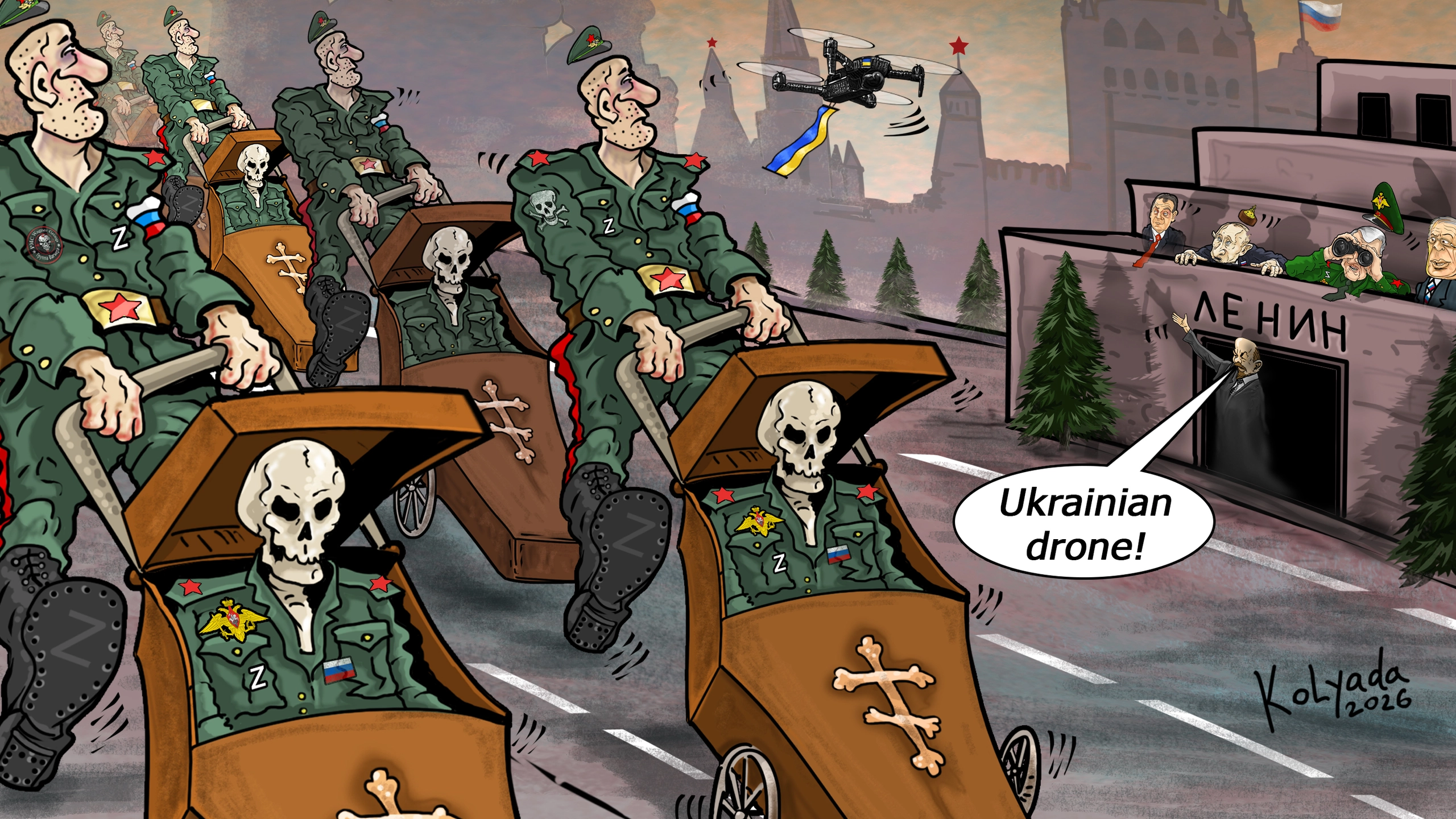 CARTOON: May 9 nightmare scenes on Moscow’s Red Square