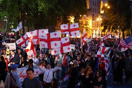 Thousands Rally in Georgia for Europe on Independence Day