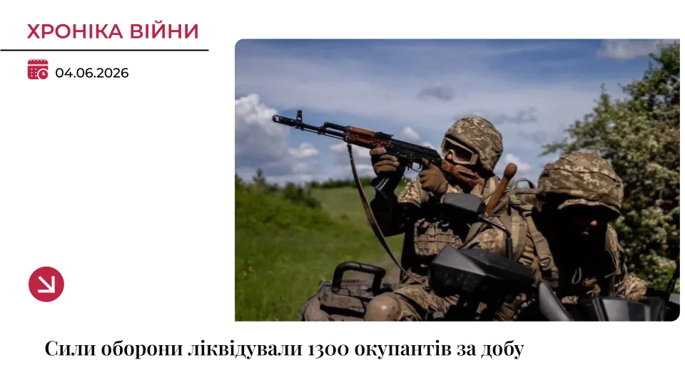 Хроніка війни: Росія втратила ще 1300 військових, на фронті відбулося 215 боєзіткнень