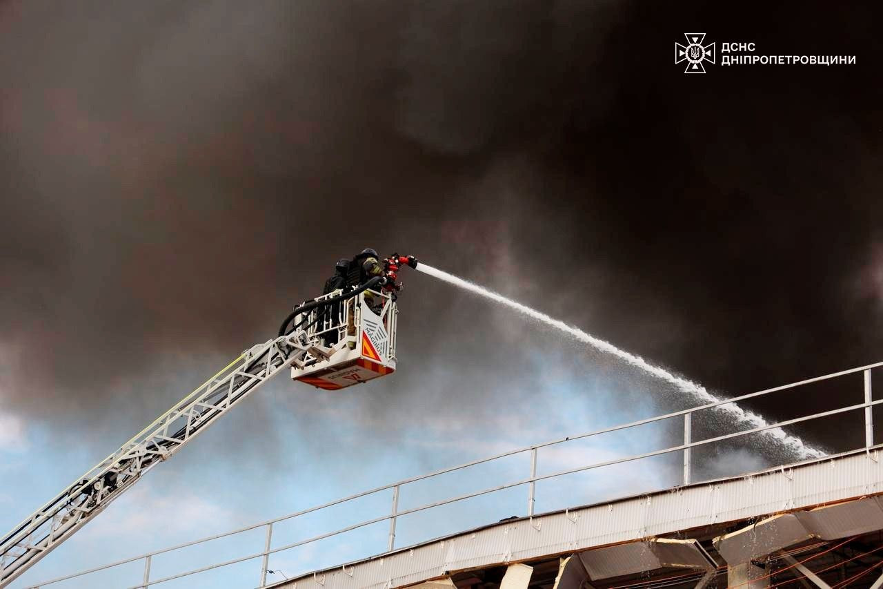 Russian Strike on Dnipro Injures Seven and Damages Industrial Facility