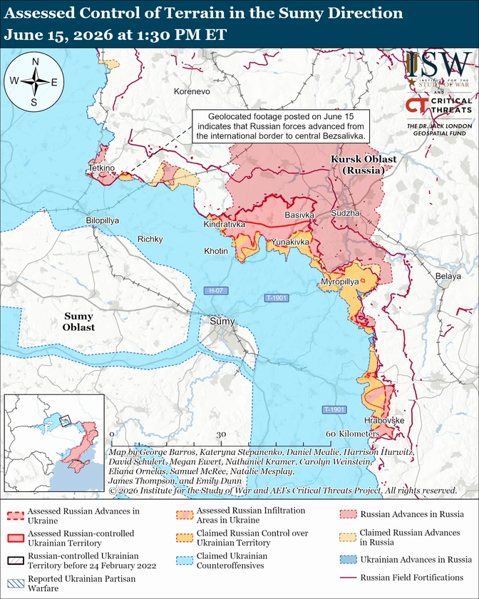ISW Russian Offensive Campaign Assessment, June 15, 2026