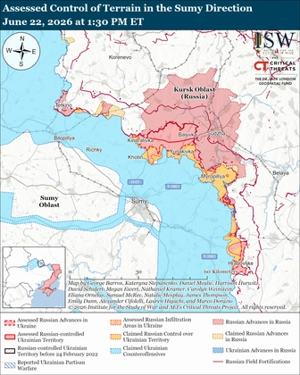 ISW Russian Offensive Campaign Assessment, June 22, 2026
