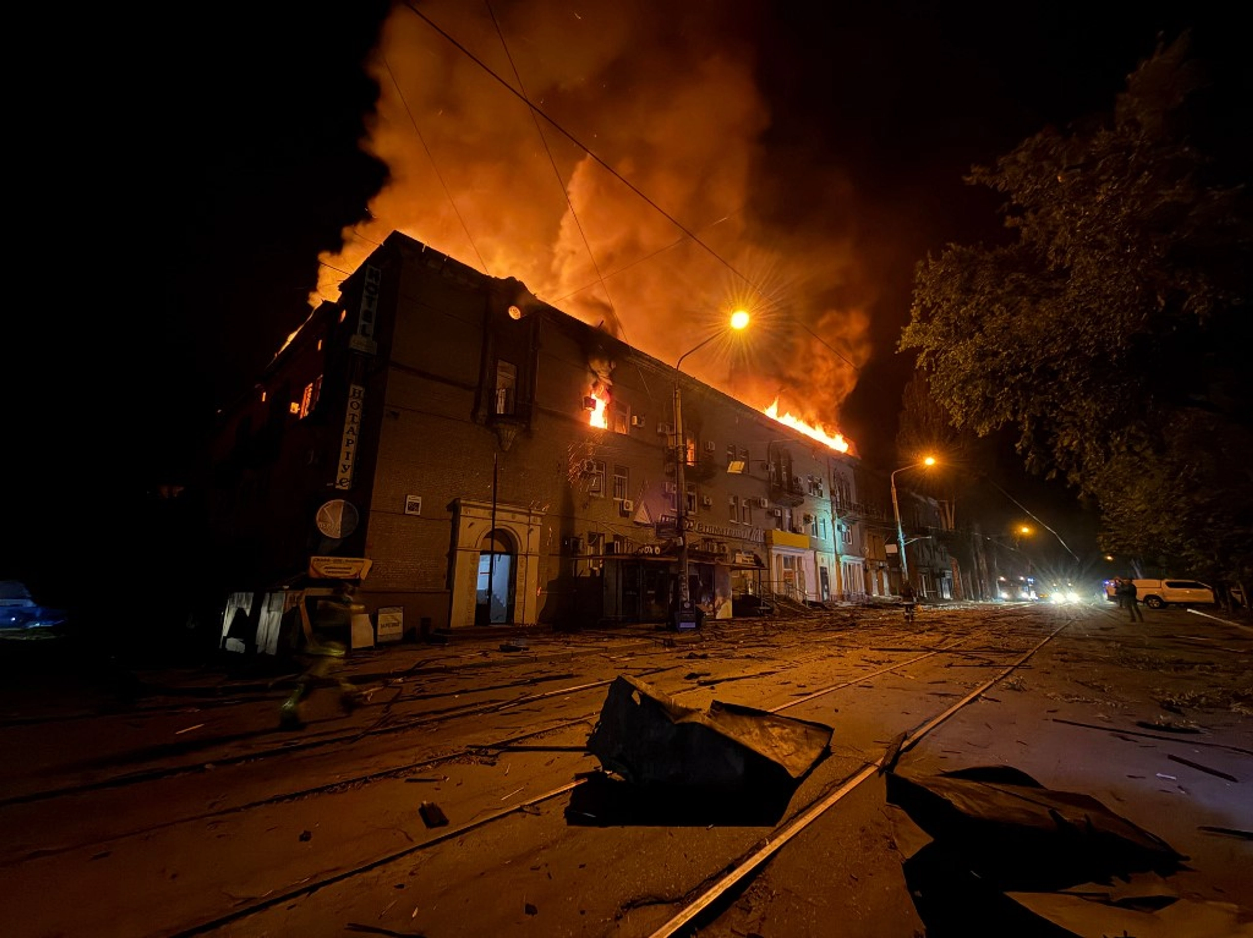 Russian Overnight Strikes Wound Six Across Ukraine as Kyiv Sounds Air Alert