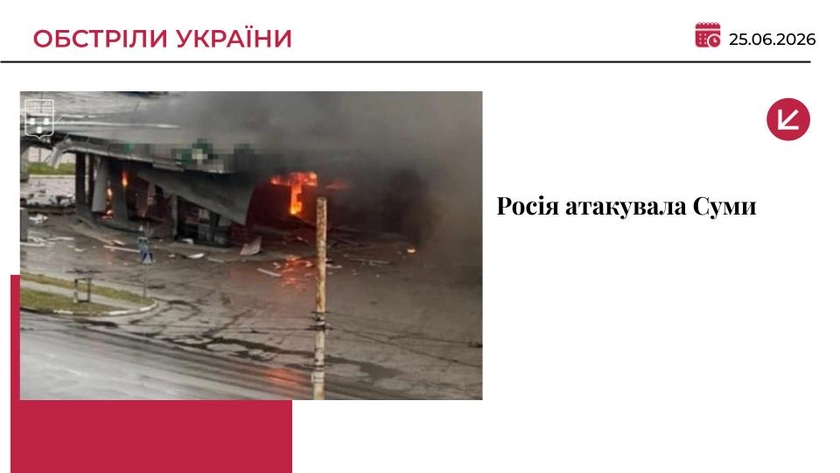 Російський дрон атакував заправку у Сумах: є поранені