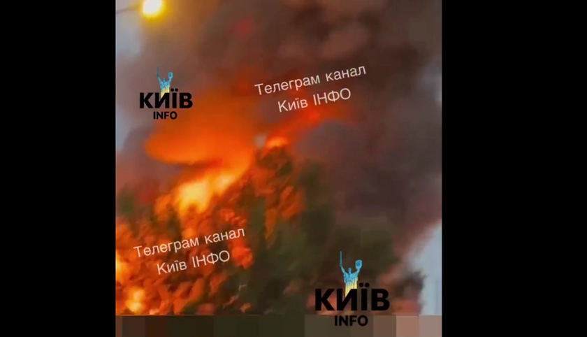 Russia Strikes Kyiv With Ballistic Missiles, Sets Warehouse Ablaze